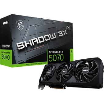  Видеокарта MSI RTX5070 Shadow 3X OC 12GB (RTX 5070 12G Shadow 3X OC) GDDR7 192bit 3xDP HDMI 3Fan RTL 