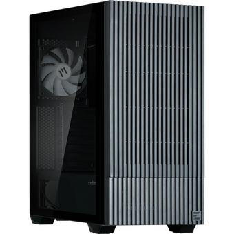  Корпус ZALMAN Z10 DS, ATX, Black, Window, built-in 15.6-inch FHD display, 2x3.5", 2x2.5", 2xUSB3.0, 1xUSB 3.1 Type-C, Front 2x120mm, Rear 1x120mm ARGB 