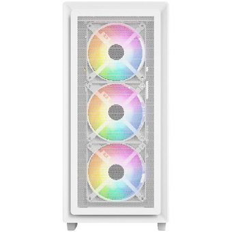  Корпус Powercase Mistral AY4W ARGB (CMAYW-A4), Tempered Glass, 4x 120mm ARGB Fans, белый, ATX 