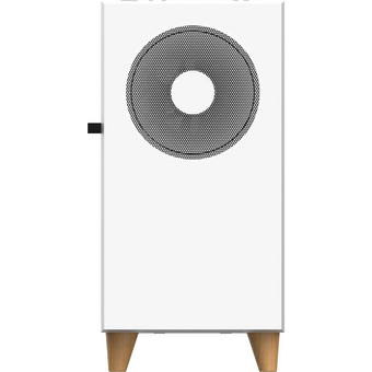  Корпус WIZMAX EM1 Woofer White без БП M-ATX Mini-Tower, TG, 1x160mm + LED, 1xUSB-A 3.0 2.0, mATX, mITX 