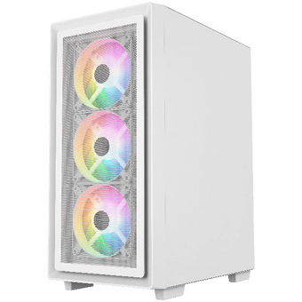  Корпус Powercase Mistral AY4W ARGB (CMAYW-A4), Tempered Glass, 4x 120mm ARGB Fans, белый, ATX 