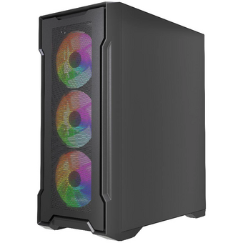  Корпус Powercase Mistral X4B (CMXB-L4), Tempered Glass, 4x 120mm FRGB Fans, чёрный, ATX 