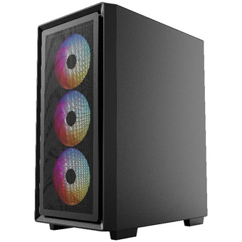  Корпус Powercase Mistral AY4B ARGB (CMAYB-A4), Tempered Glass, 4x 120mm ARGB Fans, чёрный, ATX 