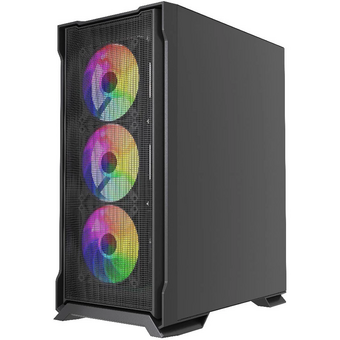  Корпус Powercase Mistral AZ4B ARGB (CMAZB-A4), Tempered Glass, 4x 120mm ARGB Fans, чёрный, ATX 