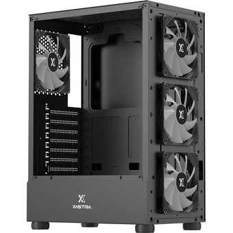  Корпус XASTRA A302 4FRGB Black (A301-BK-FC120FRGB-4F-GL) ATX/Mesh/ tempered glass / 4x120mm FC120-FRGB fans 