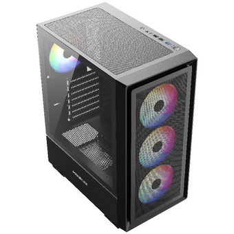  Корпус Powercase Mistral AY4B ARGB (CMAYB-A4), Tempered Glass, 4x 120mm ARGB Fans, чёрный, ATX 