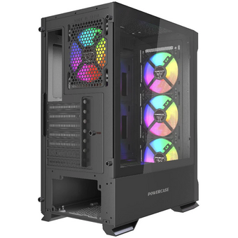  Корпус Powercase Mistral AZ4B ARGB (CMAZB-A4), Tempered Glass, 4x 120mm ARGB Fans, чёрный, ATX 