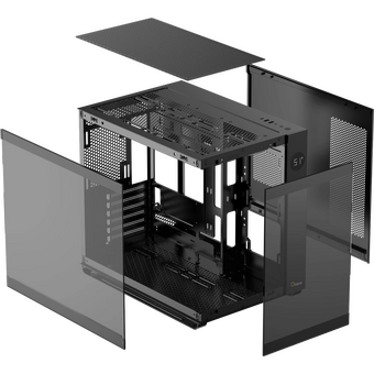  Корпус Ocypus Iota C70 BK ARGB, ATX, Type-C(3.1)*1, USB3.0*2, Bottom 3x120mm ARGB, Rear 1x120mm ARGB, MB side 2x120mm ARGB 