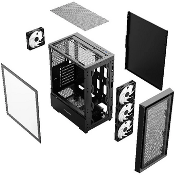  Корпус Powercase Mistral AY4B ARGB (CMAYB-A4), Tempered Glass, 4x 120mm ARGB Fans, чёрный, ATX 