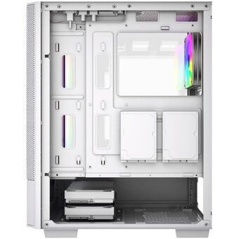  Корпус Powercase Mistral AY3W ARGB (CMAYW-A3), Tempered Glass, 2x 140mm +1x 120mm ARGB Fans, белый, ATX 