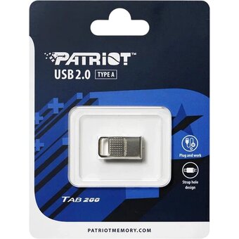  USB-флешка Patriot Tab 200 mini (PSF64GT200S2U) 64GB USB 2.0 Type-A grey 