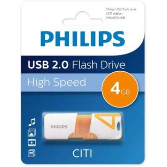  USB-флешка PHILIPS FM04FD130B/97 Citi2.0 4GB, USB 2.0 