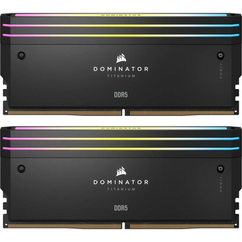  ОЗУ CORSAIR Dominator Titanium RGB CMP96GX5M2B6600C32 96GB 6600МГц DDR5 CL32 DIMM (Kit of 2x48GB) XMP 3.0, Black 