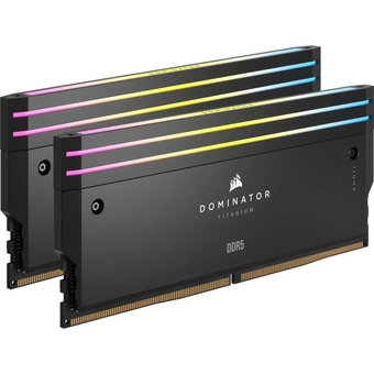  ОЗУ CORSAIR Dominator Titanium RGB CMP96GX5M2B6600C32 96GB 6600МГц DDR5 CL32 DIMM (Kit of 2x48GB) XMP 3.0, Black 