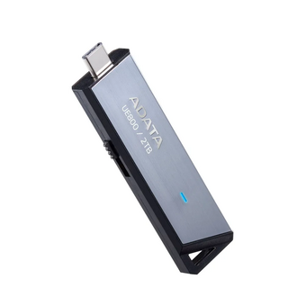  USB-флешка A-DATA Elite UE800 (AELI-UE800-2T-CSG) 2TB USB 3.2/TypeC, Серый, металлич.1000/1000 Mb/s 