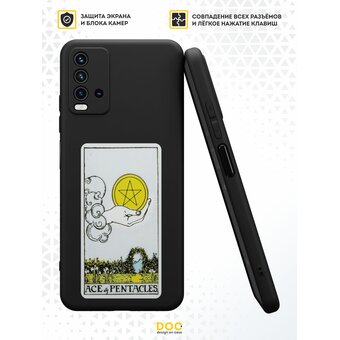  Силиконовый чехол DesignOnCase для Redmi 9T (Редми 9Т), Туз пентаклей 