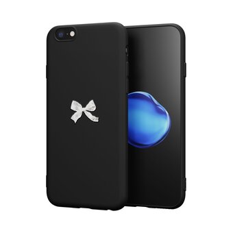  Силиконовый чехол DesignOnCase для iPhone 6/6s (Айфон 6с), Белый бантик 