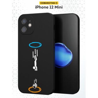  Силиконовый чехол  DesignOnCase для iPhone 12 mini (Айфон 12 мини), Портал 2 