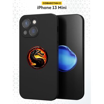  Силиконовый чехол  DesignOnCase для iPhone 13 mini (Айфон 13 мини), Дракон МК 