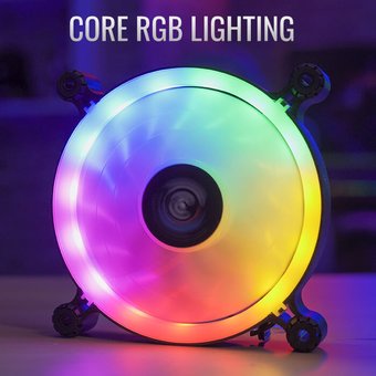  Вентилятор Aerocool SPECTRO 12 FRGB MOLEX 120x120mm 4-pin (Molex)20dB 140gr LED Ret 