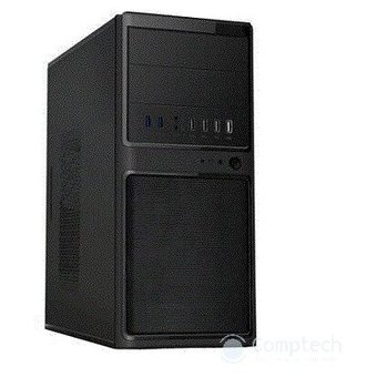  Корпус PowerCool S6012-2U3C-500W Midi Tower, Черн., БП500Вт., 2*USB3.0, 2*USB2.0, 1*USB TypeC 