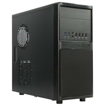  Корпус PowerCool S6012-2U3C-500W Midi Tower, Черн., БП500Вт., 2*USB3.0, 2*USB2.0, 1*USB TypeC 