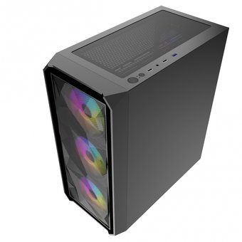 Корпус Powercase Mistral Edge, Tempered Glass, 4x 120mm 5-color fan, чёрный, ATX (CMIEB-L4) 