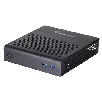  Корпус SILVERSTONE (SST-PT13B-USB3.0) Petit Thin Mini-ITX Silent Computer Case, USB3.0, Black 