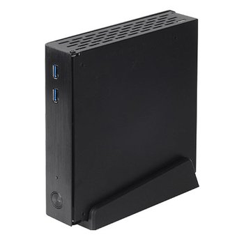  Корпус SILVERSTONE (SST-PT13B-USB3.0) Petit Thin Mini-ITX Silent Computer Case, USB3.0, Black 