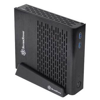  Корпус SILVERSTONE (SST-PT13B-USB3.0) Petit Thin Mini-ITX Silent Computer Case, USB3.0, Black 
