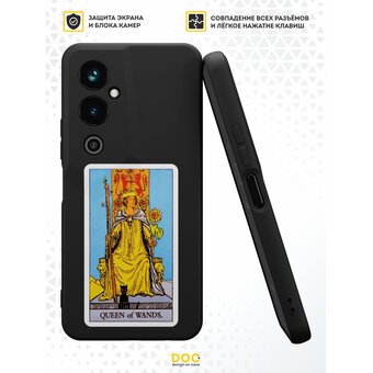  Силиконовый чехол DesignOnCase для Tecno Pova 4 Pro (Техно Пова 4 Про), Королева жезлов 