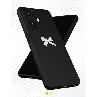  Силиконовый чехол DesignOnCase для Realme C55 (Реалми Ц55), Белый бантик 
