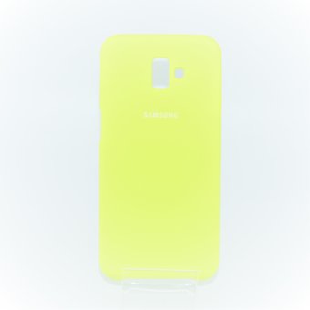  Чехол Silicone case для Samsung J6 Plus/J610F 2018 ярко жёлтый 