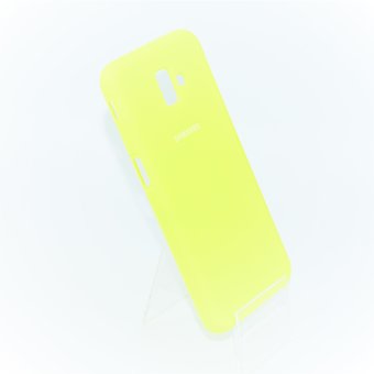  Чехол Silicone case для Samsung J6 Plus/J610F 2018 ярко жёлтый 