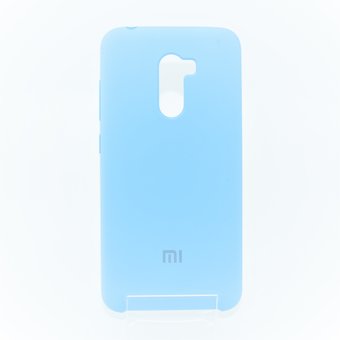  Чехол Silicone case для Xiaomi Pocophone F1 голубой 
