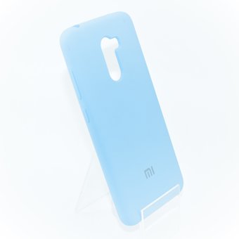  Чехол Silicone case для Xiaomi Pocophone F1 голубой 