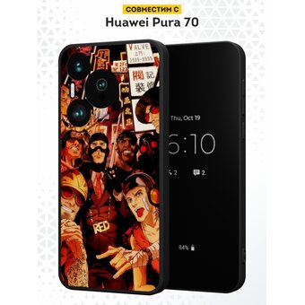  Силиконовый чехол DesignOnCase для Huawei Pura 70 (Хуавей Пура 70), Team Fortress 2 