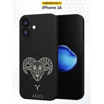  Силиконовый чехол DesignOnCase для iPhone 16 (Айфон 16), Овен 