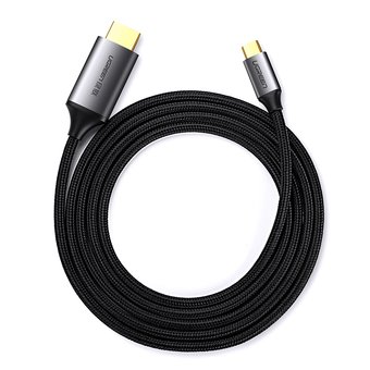  Кабель UGreen MM142 (50570) USB-C to HDMI Male to Male Cable Aluminum Shell 1,5 серый 