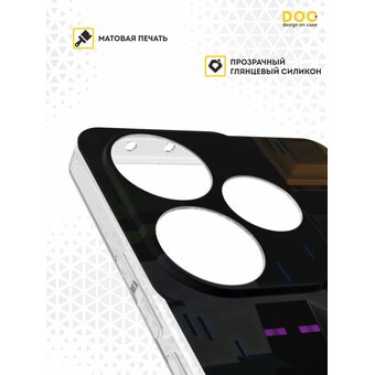  Силиконовый чехол DesignOnCase для Poco F6 (Поко Ф6), Майнкрафт эндер мен 