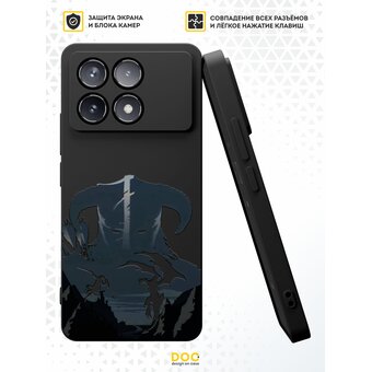  Силиконовый чехол DesignOnCase для Redmi K70 Pro (5G) / Redmi K70 (5G) / Poco F6 Pro (Редми К70 Про 5Джи, К70 5Джи, Поко Ф6 Про), Скайрим 