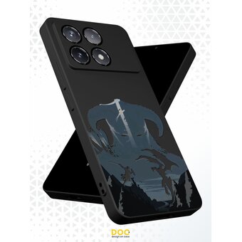  Силиконовый чехол DesignOnCase для Redmi K70 Pro (5G) / Redmi K70 (5G) / Poco F6 Pro (Редми К70 Про 5Джи, К70 5Джи, Поко Ф6 Про), Скайрим 