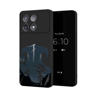  Силиконовый чехол DesignOnCase для Redmi K70 Pro (5G) / Redmi K70 (5G) / Poco F6 Pro (Редми К70 Про 5Джи, К70 5Джи, Поко Ф6 Про), Скайрим 