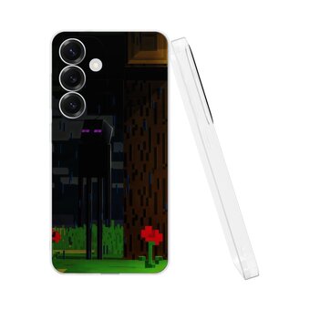  Силиконовый чехол DesignOnCase для Galaxy S25 Plus (Галакси С25 Плюс), Майнкрафт эндер мен 
