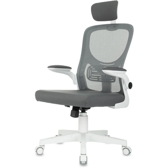  Кресло Бюрократ Aster NH-W темно-серый TW-04 Neo Grey сетка/ткань с подголов. крестов. пластик пластик белый 