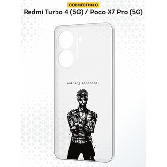 Силиконовый чехол DesignOnCase на Redmi Turbo 4 (5G) / Poco X7 Pro (5G), с защитой камеры, Зоро 