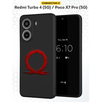  Силиконовый чехол DesignOnCase на Redmi Turbo 4 (5G) / Poco X7 Pro (5G), с защитой камеры, God of war 