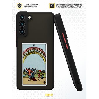  Чехол DesignOnCase для Galaxy S22 (Галакси С22), противоударный, с защитой камеры, 10 кубков 