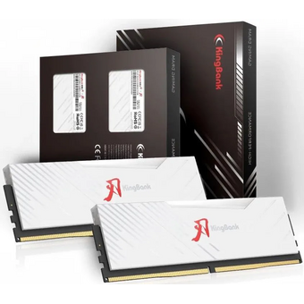 ОЗУ Kingbank KRRW series (K5.01.FLM5ED9304) 32GB (2x16Gb) 6000MHz DDR5 White Heatsink RGB / Hynix M-die CL30 (30-36-36-76) 