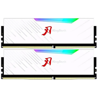 ОЗУ Kingbank KRRW series (K5.01.FLM5ED9304) 32GB (2x16Gb) 6000MHz DDR5 White Heatsink RGB / Hynix M-die CL30 (30-36-36-76) 